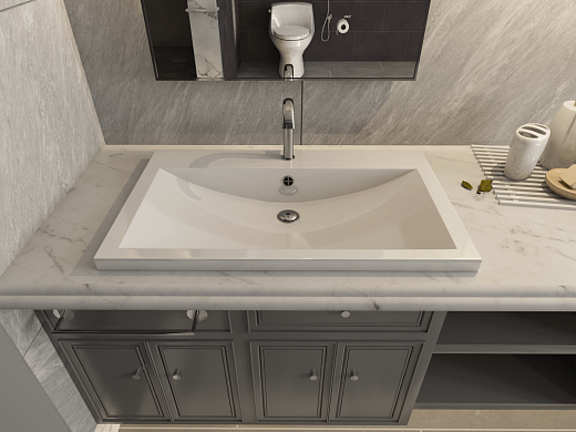 4627173210317 Раковина Madera Alice 75x48 см литьевой мрамор 4627173210317 Раковина Madera Alice 75x48 см литьевой мрамор