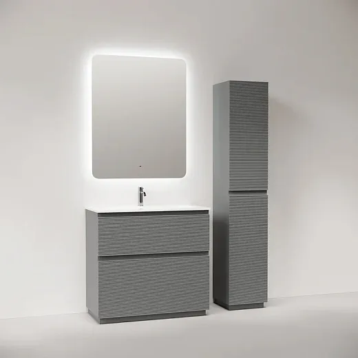 Тумба под раковину Sancos Folk Floor FL90FES, 90 см, напольная, ergraut soft
