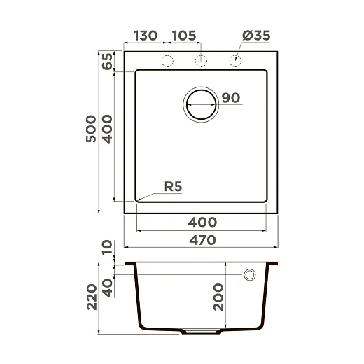 Кухонная мойка Omoikiri Bosen 47A-WH Artceramic/белый