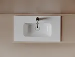 Умывальник накладной Ceramicanova Компакт (Compact) 71x39.5x17см, белый, CN7029