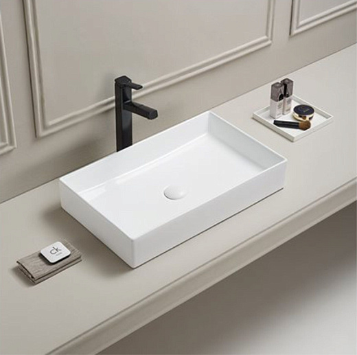 Умывальник накладной UnicoPureza PB01408B 50,5x40 белый глянец