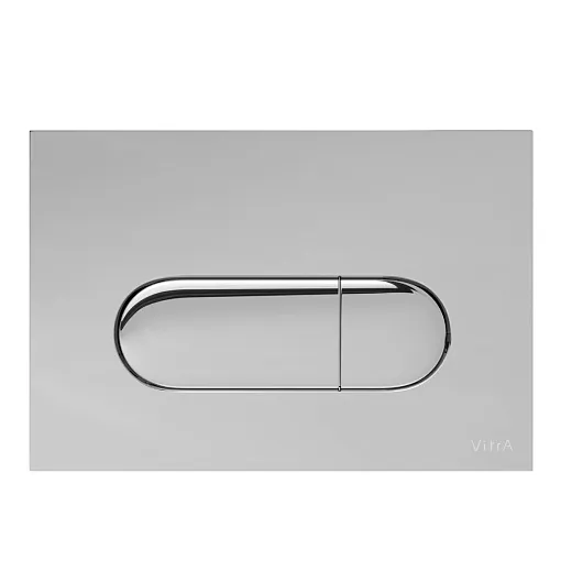 Инсталляция с унитазом VitrA Sento 9830B003-7212 комплект 4 в 1 с сиденьем микролифт безободковый цвет клавиши глянцевый хром