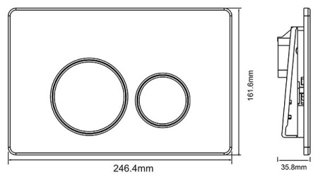 Кнопка смыва AQUAme AQM4111CR хром Кнопка смыва AQUAme AQM4111CR хром