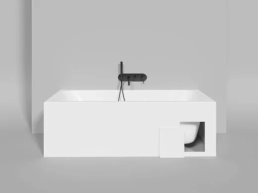 Ванна Salini Orlanda 102021MF, 170 х 70 см, из искусственного камня S-Stone, цвет белый матовый, покраска по RAL полностью
