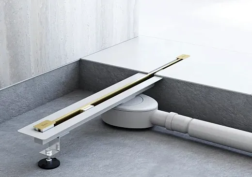 Душевой лоток Rea Neo Ultra Slim Pro gold 800 золотой