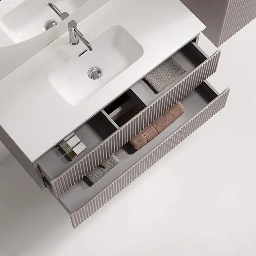 Тумба под раковину Sancos Snob R SNR100/39SM, 100 см, подвесная, Doha Soft