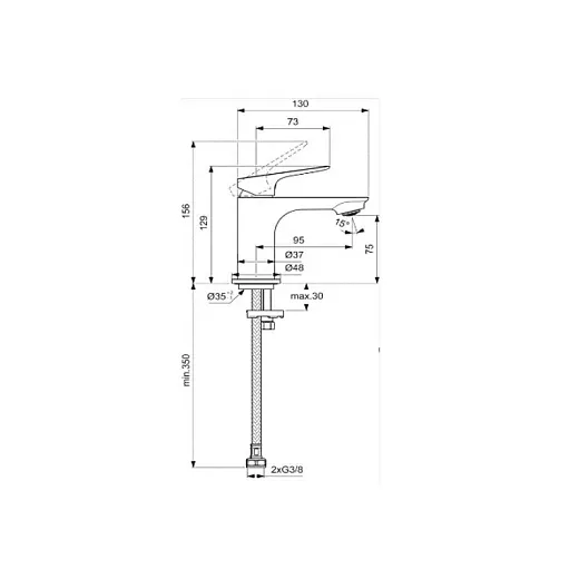 Смеситель для умывальника Ideal Standard Ceralife O BE001AA хром