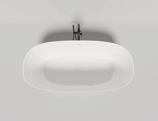 Ванна Salini Sofia 102529MF, 185 х 90 см, из искусственного камня S-Stone, цвет белый матовый, покраска по RAL полностью