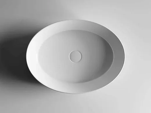 Умывальник Ceramicanova CN5002 55х40х14см накладной овальный без перелива, CN5002