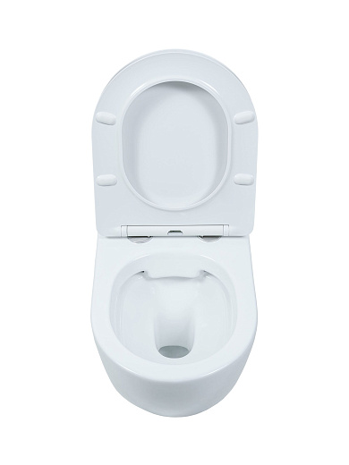 Унитаз подвесной UnicoPureza UNO 37x49 безободковый белый SoftClose