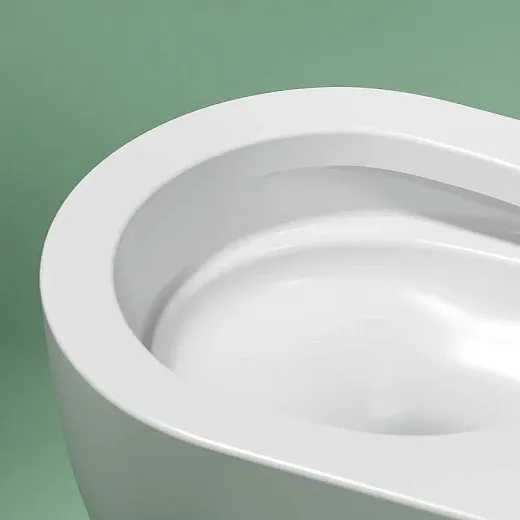 Подвесной унитаз Ceramicanova Modena Rimless, CN6063MW, безободковый, крышка-сиденье микролифт, белый матовый, сантехфарфор