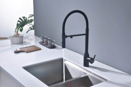 Смеситель PAULMARK MAGNETO ONE Ma213188-AN, черный антрацит, с гибким изливом