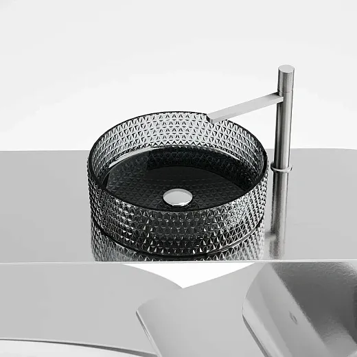 Раковина Ceramicanova Cristal CN6060, 36 см, стекло, цвет черный