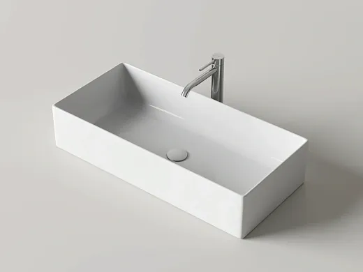 Умывальник накладной Ceramicanova Адель (Adele) 76x34x16см, белый, CN6090