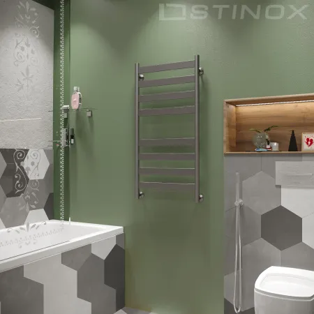 Полотенцесушитель водяной Stinox Napoli 500x1000 1 дюйм чёрный матовый