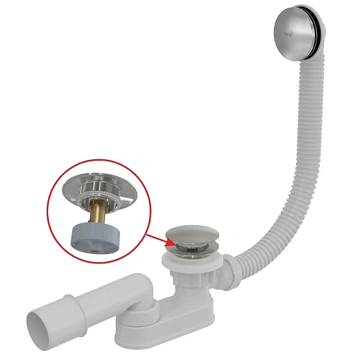 Слив-перелив для акриловых ванн VAGNERPLAST click/clack металл