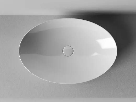 Раковина Ceramicanova Element CN5018 61 x 41 x 15 см, накладная, овальная, без перелива, сантехфарфор