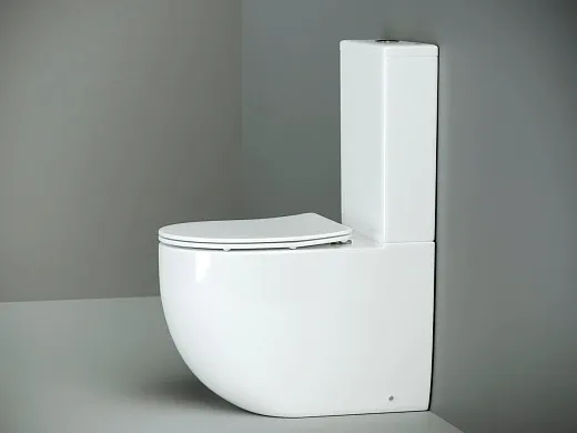 Напольный безободковый унитаз Ceramicanova Metropol CN4001 Rimless, крышка микролифт, сантехфарфор