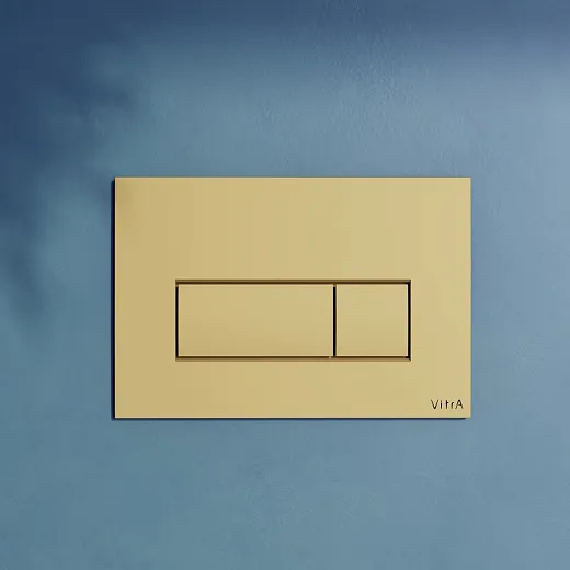 Кнопка смыва для инсталляции VitrA Root Square двойной смыв, глянцевое золото, 740-2324