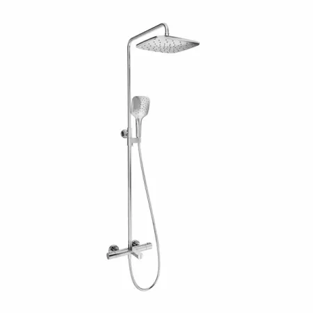Душевая система Termo X070163 3 режима, 25 см, square, неповор. излив, термостат, верхний душ, с лейкой (Товар с экспозиции)