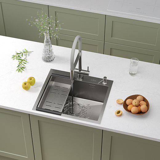 Кухонная мойка врезная Roxen Simple 55
