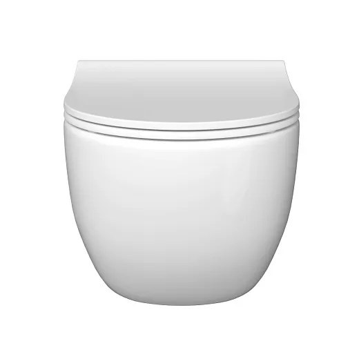 Инсталляция с унитазом VitrA Sento 9830B003-7212 комплект 4 в 1 с сиденьем микролифт безободковый цвет клавиши глянцевый хром