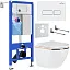Комплект инсталляции с унитазом 6 в 1 Roxen StounFix Dual Fresh 850609 (состоит из: 710200, Caspia 410280W, 530110-01G)