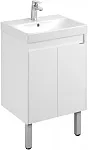 Тумба Акватон Сканди Doors 55 белый глянец / белый матовый с умывальником Santek Адриана 55