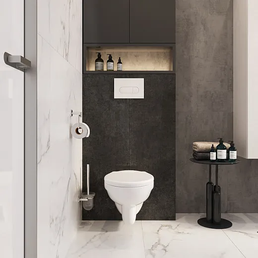 Подвесной унитаз VitrA Normus ободковый Open-Rim санитарный фарфор антибактериальное покрытие Hygiene, белый, 6855B003-0101