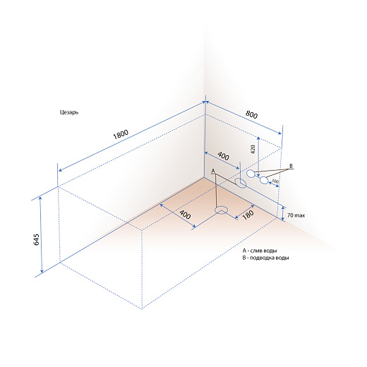 Ванна гидромассажная Тритон Цезарь Экстра 180x80 Стандарт