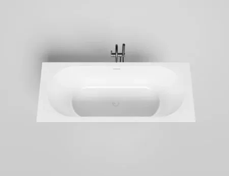Ванна Salini Ornella Axis Kit 104713GF, 170 х 70 см, из искусственного камня S-Sense, цвет белый, покраска по RAL полностью