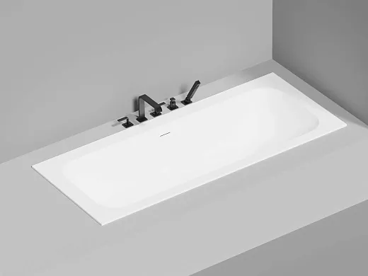 Ванна Salini Orlanda Axis Kit 103311MF, 190 х 80 см, из искусственного камня S-Sense, цвет белый матовый, покраска по RAL полностью