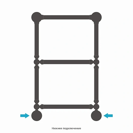 Полотенцесушитель водяной Сунержа Ренессанс 1386, 660x400, цвет шампань, 020-0281-6640