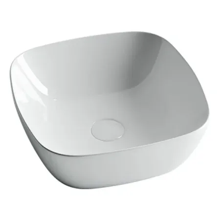 Умывальник Ceramicanova CN5006 40х40х14см накладной квадратный без перелива, CN5006