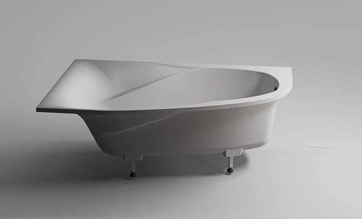 Ванна Astra-Form Селена 170x100 пустая, литой мрамор, левая, белая глянцевая, 01010039