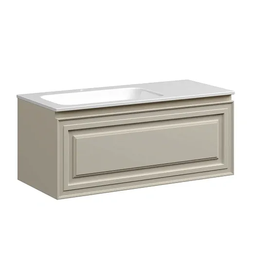 Тумба под раковину Sancos Very 100 см, подвесная, правая/левая, цвет Beige Soft, VR100RCE/VR100LCE