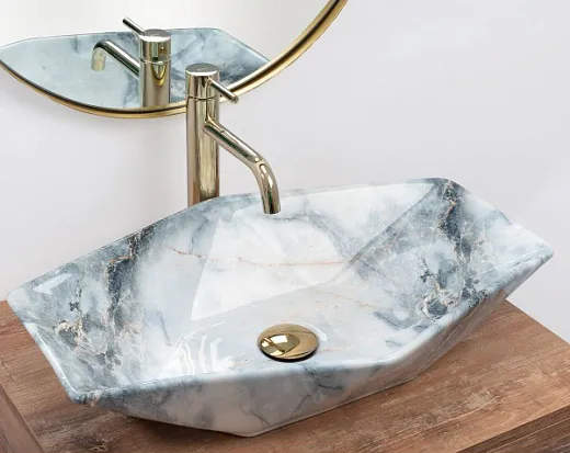 Умывальник накладной Rea Vegas Granit Shiny 57x37 гранит