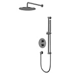 Термостатическая душевая система скрытого монтажа WHITECROSS Y YSET09GM (оружейная сталь)