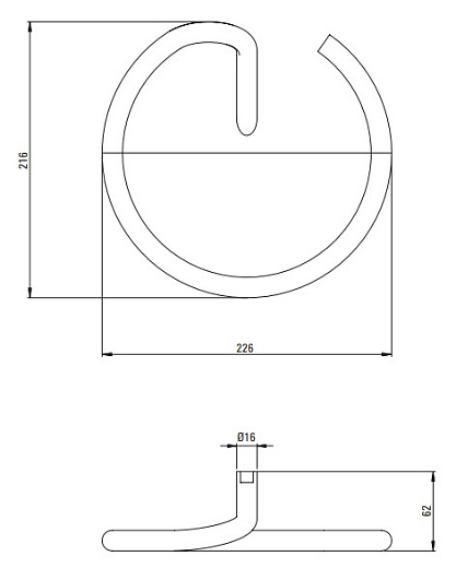 Держатель для полотенец Deante Silia Gold ADI_Z611 золото