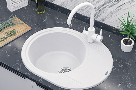 Смеситель для кухни Paulmark Essen Es213211-431 белый