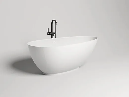 Ванна Salini Paola 101511GF, 160 х 77 см, из искусственного камня S-Sense, цвет белый, покраска по RAL полностью