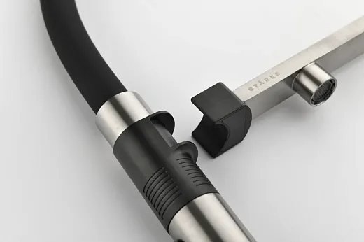 Смеситель PAULMARK GRAVITY Gr213888-BS сталь, черный, гибкий излив