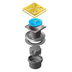 Точечный трап Pestan Confluo Standard Vertical Square Gold, 13000162 Точечный трап Pestan Confluo Standard Vertical Square Gold, 13000162