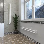 Дизайн-радиатор водяной Stinox Minori Design 100х1200 1 дюйм белый матовый
