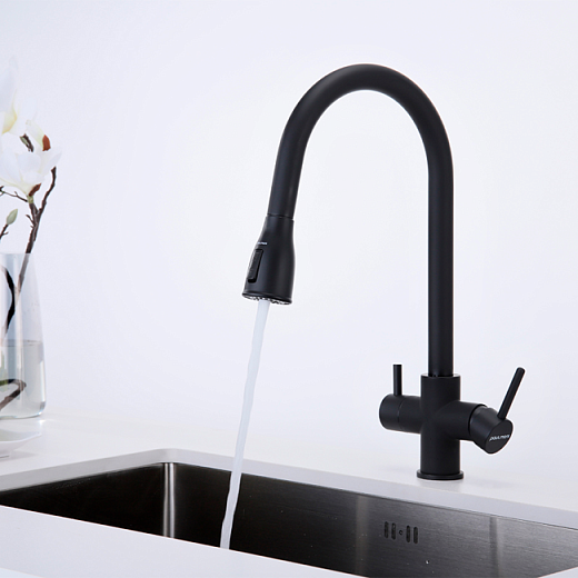 Смеситель PAULMARK LANGE La214212-401, (черный/антрацит)