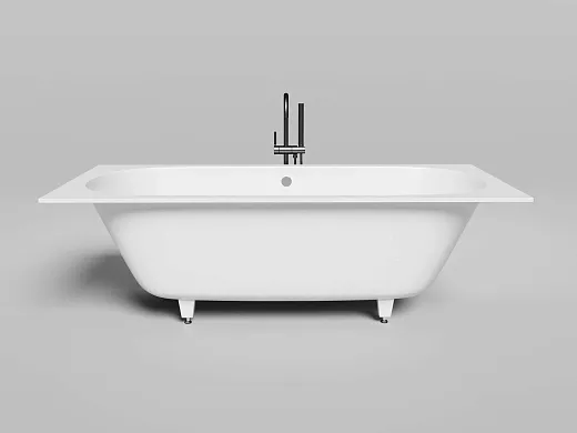 Ванна Salini Ornella Axis 103412MF, 190 х 90 см, из искусственного камня S-Sense, цвет белый матовый, покраска по RAL полностью