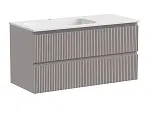 Тумба под раковину Sancos Snob T 100 см подвесная, левая, Doha Soft, SNT100LSM