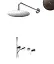 Система скрытого монтажа Bruma Leaf на 3 потока Set 167 312 3MG, верхний душ 300мм GunMetal
