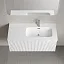 Тумба под раковину Sancos SNOB R 1.0, SNR1.0100LW/SNR1.0100RW, 100 см, подвесная, чаша левая/правая, Bianco