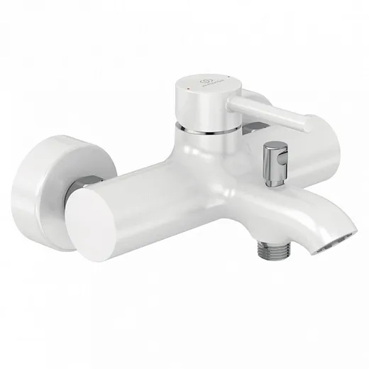Смеситель Ideal Standard Ceraline BC199U5 для ванны и душа, белый матовый и хром
